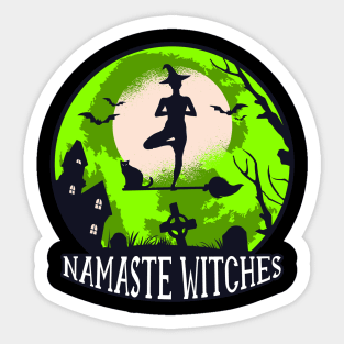 Yoga Witch Yogavidya Namaste Witches Vintage Sticker